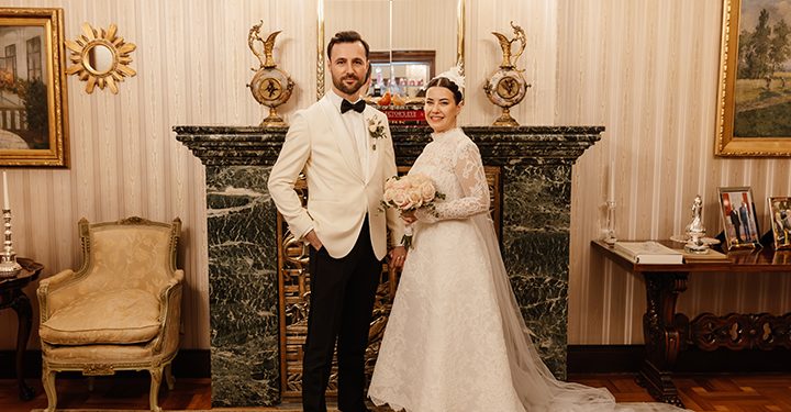 Hacer ve Onur Pala çifti muhteşem bir törenle dünya evine girdi